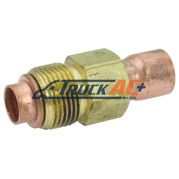 Brass #8 Weld-On Repair Neck w/ Nut - Truck Air 08-8118, MEI 4144