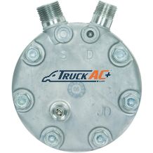 Sanden (JDA) Rear Head - Truck Air 03-6533A, MEI 5601