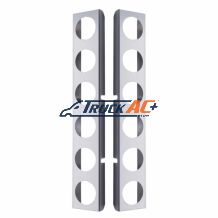 Peterbilt Stainless Rear Air Cleaner Bracket Only - 12 Light Cutouts - United Pacific 31460