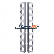 Peterbilt Stainless Rear Air Cleaner Bracket Only - 16 Light Cutouts - United Pacific 31467