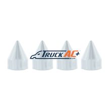 Chrome Plastic Spike Snap-On Screw Head Covers For #10 And #12 Screws (4-Pack) - United Pacific 70084