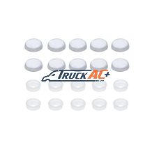 Chrome Plastic Snap-On Screw Head Cover For #6 And #8 Screw (10-Pack) - United Pacific 70086