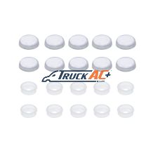 Chrome Plastic Snap-On Screw Cover For #10 And #12 Screws (10-Pack) - United Pacific 70088