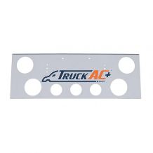 Stainless Steel Rear Center Light Panel With Four 4" Light Cutouts & Three 2-1/2" Light Cutouts - United Pacific 21495