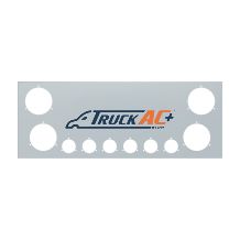 33-3/4" SS Rear Center Light Panel With Four 4" & Six 2" Light Cutouts(No LP Holes) - United Pacific 21434
