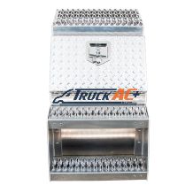 18"L X 25"W X 28"H Aluminum Step Saddle Box - United Pacific 50201
