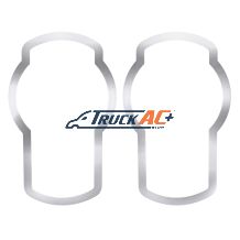 Stainless 2007+ Kenworth T660/T370 Hood Logo Trims (2-Pack) - United Pacific 29052