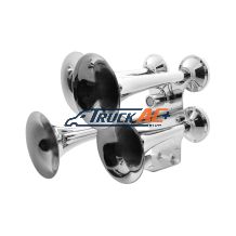 4 Trumpets Air Powered Chrome Train Horn - United Pacific 46130