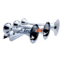 3 Trumpets Horizontal Chrome Train Horn - Left - United Pacific 46145