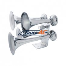 4 Trumpets Air Powered Chrome Train Horn - Competition Series - United Pacific 46152