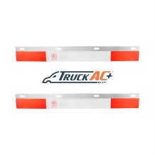 Aluminum Straight Conspicuity Reflector Top Flap Plate (Pair) - United Pacific 10521