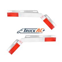 Aluminum 45 Degree Angled Conspicuity Reflector Top Flap Plate (Pair) - United Pacific 10522