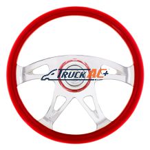 18" Boss Steering Wheel With Color Matching Horn Bezel - Indigo Red - United Pacific 88316