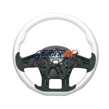 18" YourGrip Wood Candy Color Steering Wheel For 2012-2021 PB 579 & 2013-2021 KW T680-Pearl White - United Pacific 88343