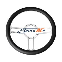 14" Chrome Aluminum 3-Spoke Style 9-Screw Mount "Competition Series" Steering Wheel - United Pacific 88296