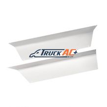 Stainless Peterbilt 579 Front Step Trims - United Pacific 29024