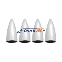 Chrome Bullet Head Valve Caps (4-Pack) - United Pacific 70061