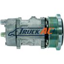 OEM Sanden A/C Compressor - Sanden 4637, Truck Air 03-3407, MEI 5740