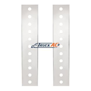 Peterbilt Stainless Front Air Cleaner Bracket Only - 22 Mini Light Cutouts - United Pacific 30069