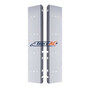 Peterbilt Stainless Front Air Cleaner Brackets Only - 4 Light Cutouts Each (Pair) - United Pacific 30975-1