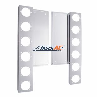 Freightliner Stainless Front Air Cleaner Bracket Only - 12 Light Cutouts - United Pacific 33051