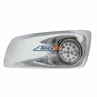 Fog Light Cover With 17 Amber LED Clear Style Reflector Light For 2007-17 KW T660- Driver -Clear Lens - United Pacific 42703