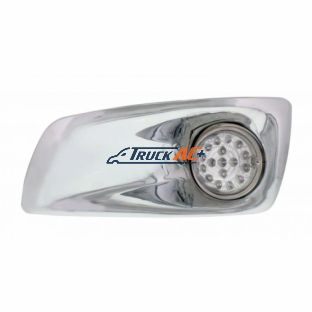 Fog Light Cover With Amber LED Hi/Lo Clear Style Reflector Light For 2007-17 KW T660- Driver -Clear Lens - United Pacific 42709
