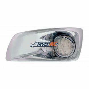Fog Light Cover With Amber LED Hi/Lo Watermelon Light & Visor For 2007-17 KW T660- Driver -Clear Lens - United Pacific 42717