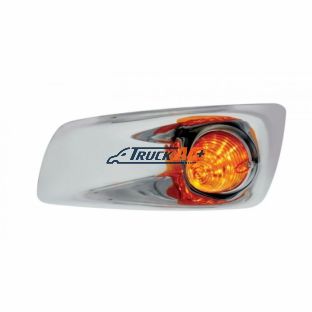 Fog Light Cover With 19 LED Beehive Light For 2007-2017 KW T660 (Driver) - Amber LED/ Amber Lens - United Pacific 42722