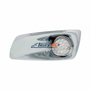 Fog Light Cover With 19 LED Reflector Light For 2007-2017 KW T660 (Driver) - Amber LED/ Clear Lens - United Pacific 42725