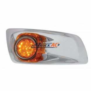 Fog Light Cover With 17 LED Watermelon Light For 2007-17 KW T660- Passenger -Amber LED/ Amber Lens - United Pacific 42732