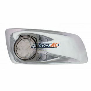 Fog Light Cover With 17 LED Watermelon Light For 2007-17 KW T660- Passenger -Amber LED/ Clear Lens - United Pacific 42733