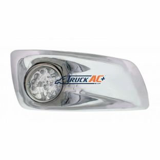 Fog Light Cover With 17 Amber LED Reflector Watermelon Lights For 2007-17 KW T660- Passenger -Clear Lens - United Pacific 42737