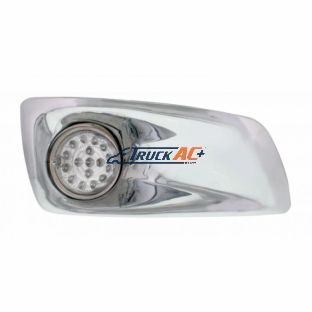 Fog Light Cover With 17 Amber LED Hi/Lo Clear Style Reflector Light For 2007-17 KW T660- Passenger -Clear Lens - United Pacific 42741