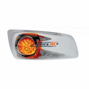 Fog Light Cover With 19 LED Beehive Light For 2007-2017 KW T660 (Passenger) - Amber LED/ Amber Lens - United Pacific 42754