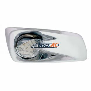 Fog Light Cover With 19 LED Watermelon Light & Visor For 2007-17 KW T660 (Passenger) - Amber LED/ Clear Lens - United Pacific 42759
