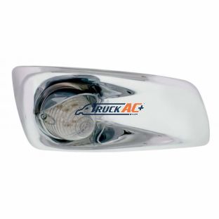 Fog Light Cover With 19 LED Beehive Light & Visor For 2007-17 KW T660 (Passenger) - Amber LED/ Clear Lens - United Pacific 42761