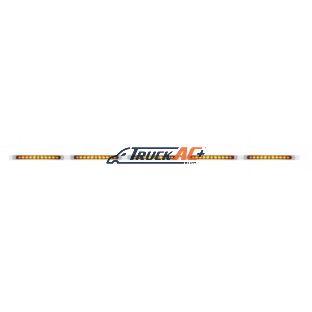 94" Stainless Light Bracket With 5X 11 LED 17" Light Bars & Bezels - Amber LED/Amber Lens - United Pacific 20952