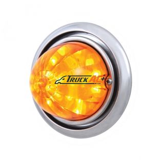 Front Bumper Light With 17 Amber LED Dual Function Watermelon Light For Freightliner Columbia - Amber Lens - United Pacific 39140