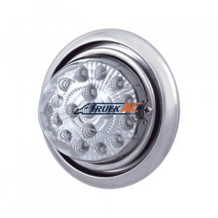Front Bumper Light With 17 Amber LED Dual Function Clear Style Reflector Light For FL Columbia - Clear Lens - United Pacific 39143