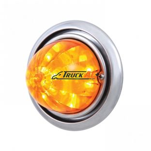 Front Bumper Light With 17 Amber LED Watermelon Light For Freightliner Columbia - Amber Lens - United Pacific 39144