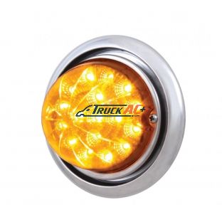 Front Bumper Light With 17 Amber LED Reflector Light For Freightliner Columbia - Amber Lens - United Pacific 39146