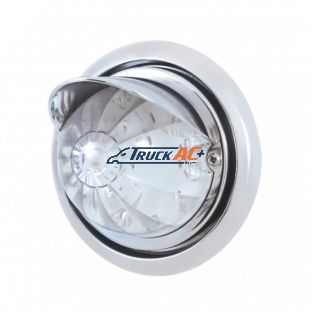 Front Bumper Light With 17 Amber LED Watermelon Light & Visor For Freightliner Columbia - Clear Lens - United Pacific 39155