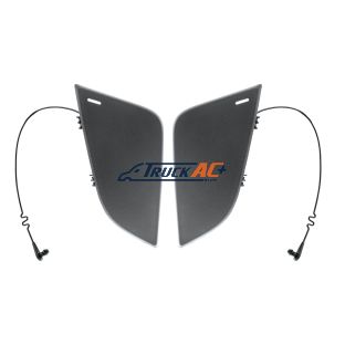 A21-29246-002 Black Tow Hook Access Covers For 2018-2024 Freightliner Cascadia (Pair) - United Pacific 42525