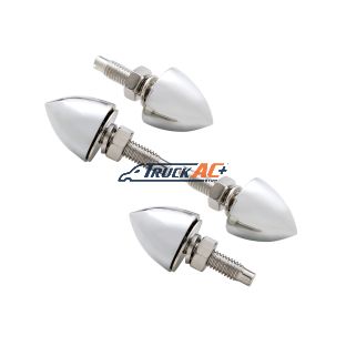 Chrome Bullet License Plate Fastener (4-Pack) - United Pacific 10889