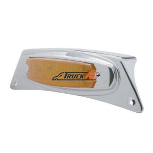 Chrome Fender Light Bracket With 12 LED Light - Amber LED/Amber Lens - United Pacific 39868