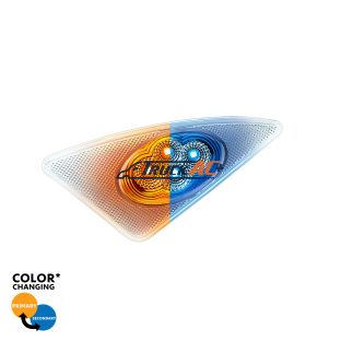 Double Fury 4 LED Fender Signal Light For 2008-2017 Kenworth T660-Amber & Blue LED, Driver - United Pacific 36152