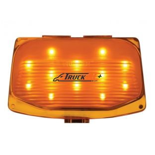 12 LED Front Fender Tip Light For Harley Motorcycle- Amber LED/Amber Lens - United Pacific 37120