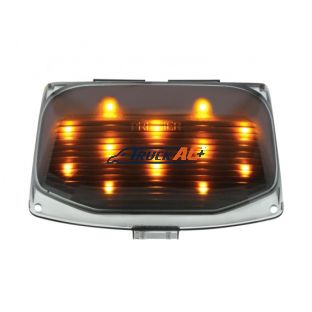 12 LED Front Fender Tip Light For Harley Motorcycle- Amber LED/Smoke Lens - United Pacific 37122