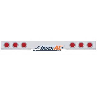 Stainless 1 Piece Rear Light Bar With 6X 4" Lights & Bezels - United Pacific 20996